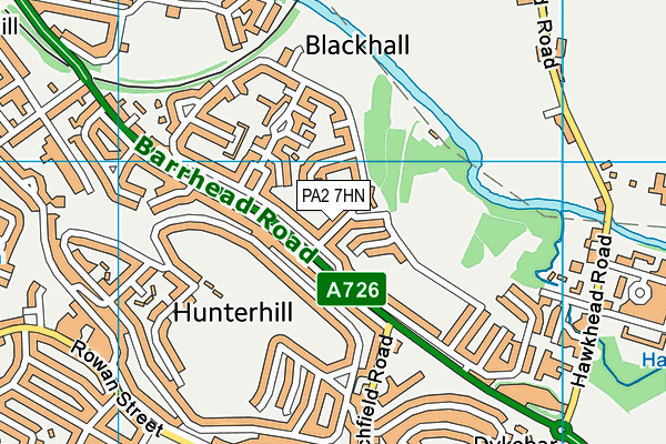 PA2 7HN map - OS VectorMap District (Ordnance Survey) PA2 7HN map - OS VectorMap District (Ordnance Survey)