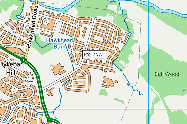 PA2 7NW map - OS VectorMap District (Ordnance Survey) PA2 7NW map - OS VectorMap District (Ordnance Survey)