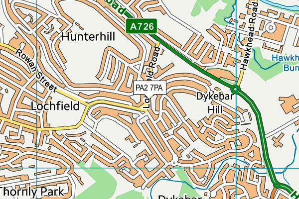 PA2 7PA map - OS VectorMap District (Ordnance Survey) PA2 7PA map - OS VectorMap District (Ordnance Survey)