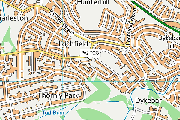 PA2 7QG map - OS VectorMap District (Ordnance Survey) PA2 7QG map - OS VectorMap District (Ordnance Survey)