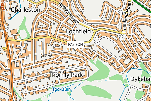 PA2 7QN map - OS VectorMap District (Ordnance Survey) PA2 7QN map - OS VectorMap District (Ordnance Survey)