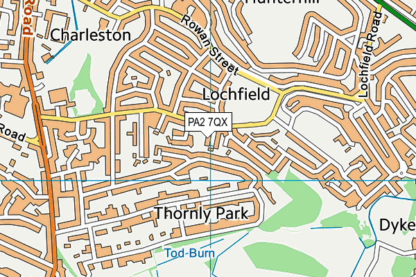 PA2 7QX map - OS VectorMap District (Ordnance Survey) PA2 7QX map - OS VectorMap District (Ordnance Survey)