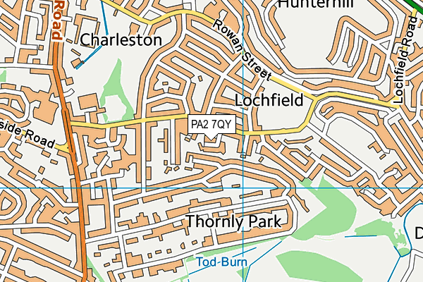 PA2 7QY map - OS VectorMap District (Ordnance Survey) PA2 7QY map - OS VectorMap District (Ordnance Survey)