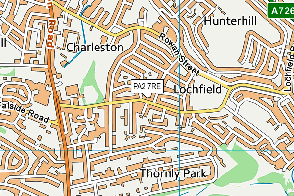 PA2 7RE map - OS VectorMap District (Ordnance Survey)