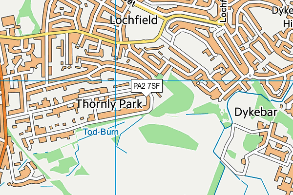 PA2 7SF map - OS VectorMap District (Ordnance Survey) PA2 7SF map - OS VectorMap District (Ordnance Survey)