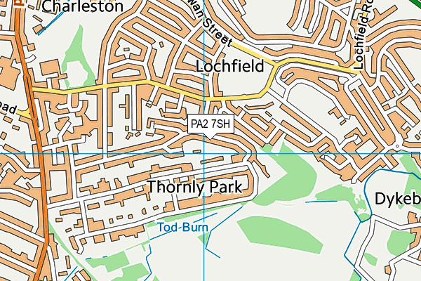 PA2 7SH map - OS VectorMap District (Ordnance Survey) PA2 7SH map - OS VectorMap District (Ordnance Survey)
