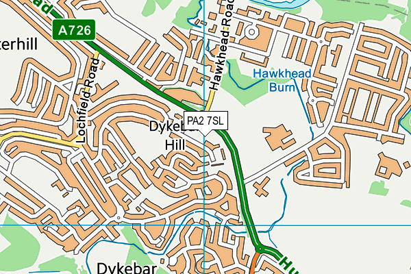PA2 7SL map - OS VectorMap District (Ordnance Survey)