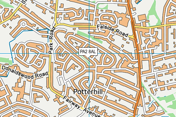 PA2 8AL map - OS VectorMap District (Ordnance Survey) PA2 8AL map - OS VectorMap District (Ordnance Survey)