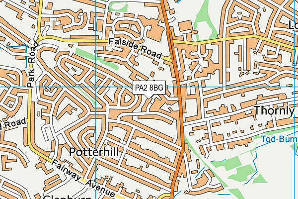 PA2 8BG map - OS VectorMap District (Ordnance Survey) PA2 8BG map - OS VectorMap District (Ordnance Survey)