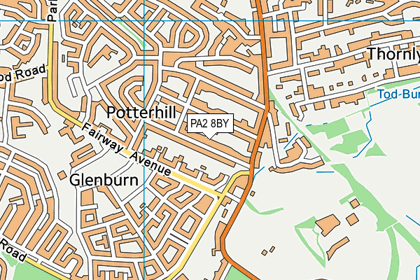 PA2 8BY map - OS VectorMap District (Ordnance Survey) PA2 8BY map - OS VectorMap District (Ordnance Survey)