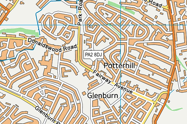 PA2 8DJ map - OS VectorMap District (Ordnance Survey) PA2 8DJ map - OS VectorMap District (Ordnance Survey)