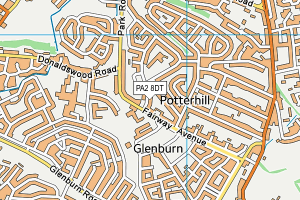 PA2 8DT map - OS VectorMap District (Ordnance Survey) PA2 8DT map - OS VectorMap District (Ordnance Survey)
