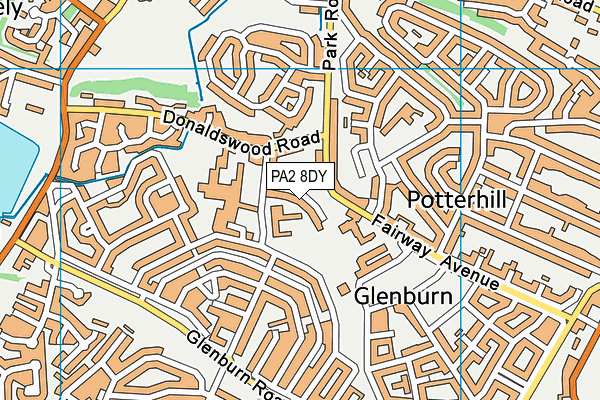 PA2 8DY map - OS VectorMap District (Ordnance Survey) PA2 8DY map - OS VectorMap District (Ordnance Survey)