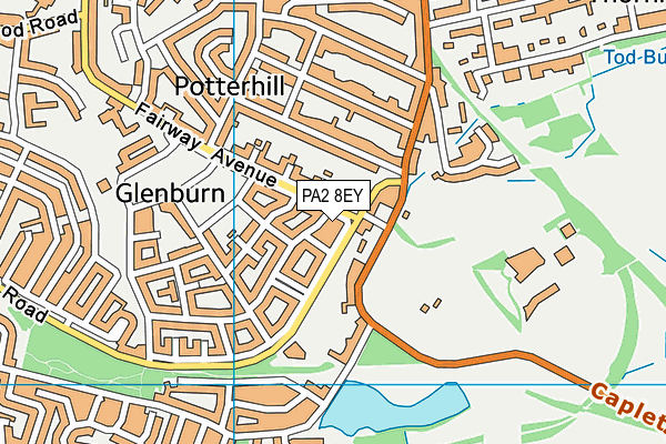 PA2 8EY map - OS VectorMap District (Ordnance Survey) PA2 8EY map - OS VectorMap District (Ordnance Survey)