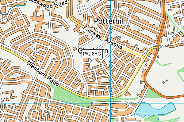 PA2 8HG map - OS VectorMap District (Ordnance Survey) PA2 8HG map - OS VectorMap District (Ordnance Survey)