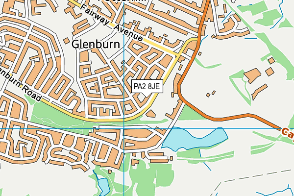 PA2 8JE map - OS VectorMap District (Ordnance Survey) PA2 8JE map - OS VectorMap District (Ordnance Survey)