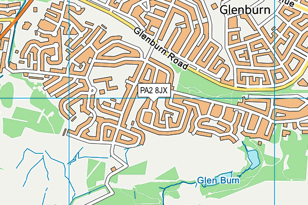 PA2 8JX map - OS VectorMap District (Ordnance Survey) PA2 8JX map - OS VectorMap District (Ordnance Survey)