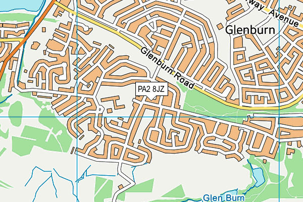PA2 8JZ map - OS VectorMap District (Ordnance Survey) PA2 8JZ map - OS VectorMap District (Ordnance Survey)