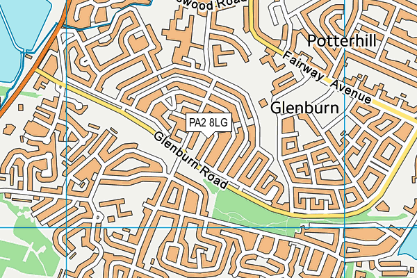 PA2 8LG map - OS VectorMap District (Ordnance Survey) PA2 8LG map - OS VectorMap District (Ordnance Survey)