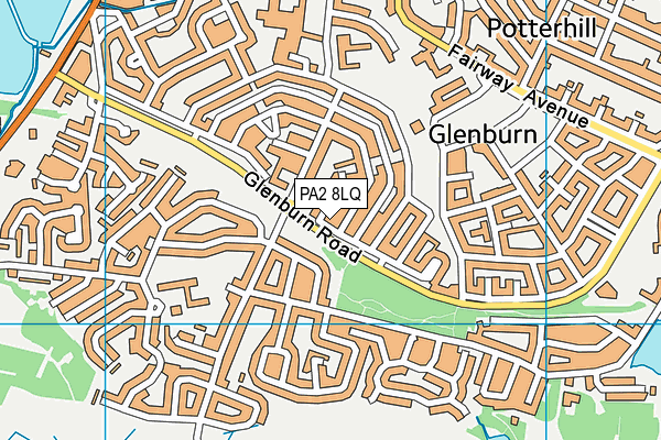 PA2 8LQ map - OS VectorMap District (Ordnance Survey) PA2 8LQ map - OS VectorMap District (Ordnance Survey)