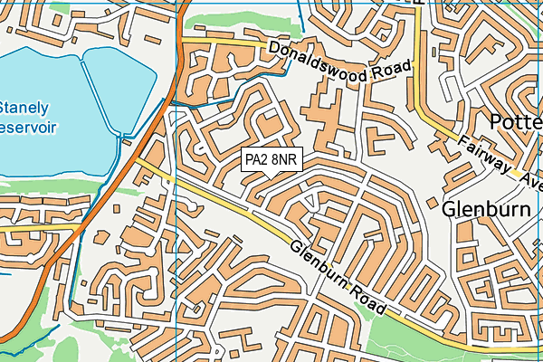 PA2 8NR map - OS VectorMap District (Ordnance Survey) PA2 8NR map - OS VectorMap District (Ordnance Survey)