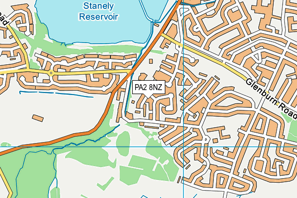 PA2 8NZ map - OS VectorMap District (Ordnance Survey) PA2 8NZ map - OS VectorMap District (Ordnance Survey)
