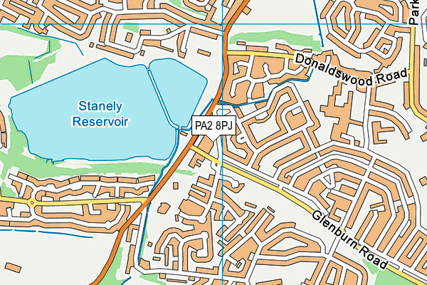 PA2 8PJ map - OS VectorMap District (Ordnance Survey) PA2 8PJ map - OS VectorMap District (Ordnance Survey)