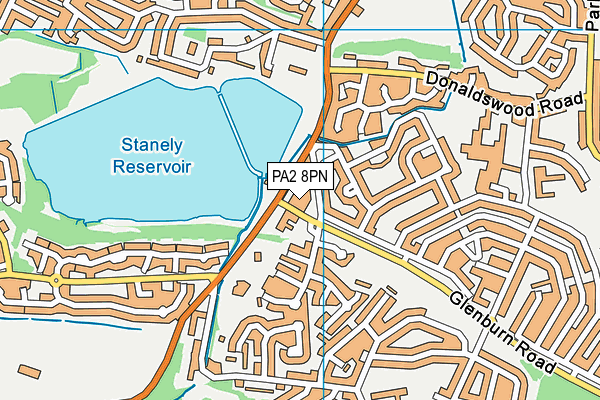 PA2 8PN map - OS VectorMap District (Ordnance Survey) PA2 8PN map - OS VectorMap District (Ordnance Survey)
