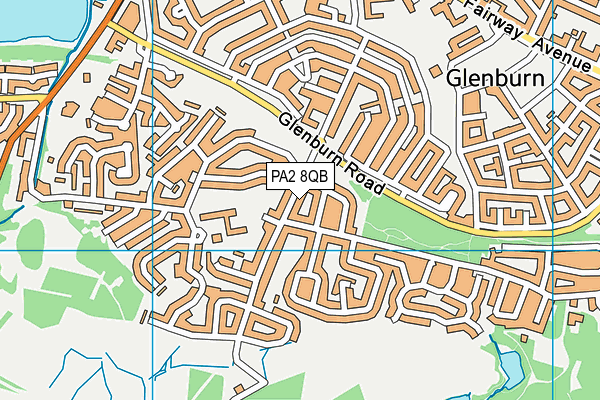 PA2 8QB map - OS VectorMap District (Ordnance Survey) PA2 8QB map - OS VectorMap District (Ordnance Survey)