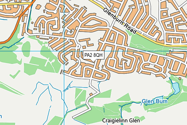 PA2 8QH map - OS VectorMap District (Ordnance Survey) PA2 8QH map - OS VectorMap District (Ordnance Survey)