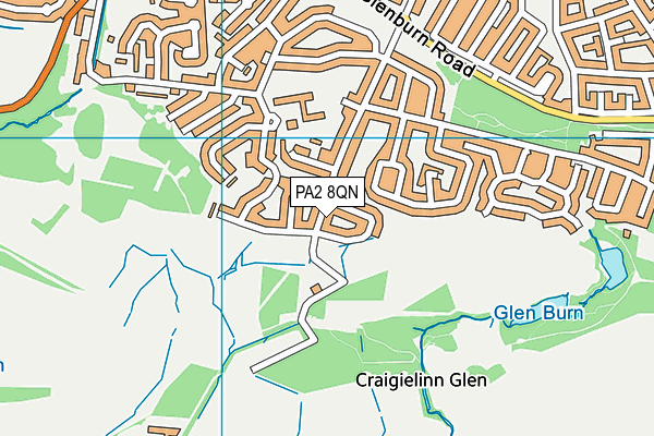 PA2 8QN map - OS VectorMap District (Ordnance Survey) PA2 8QN map - OS VectorMap District (Ordnance Survey)