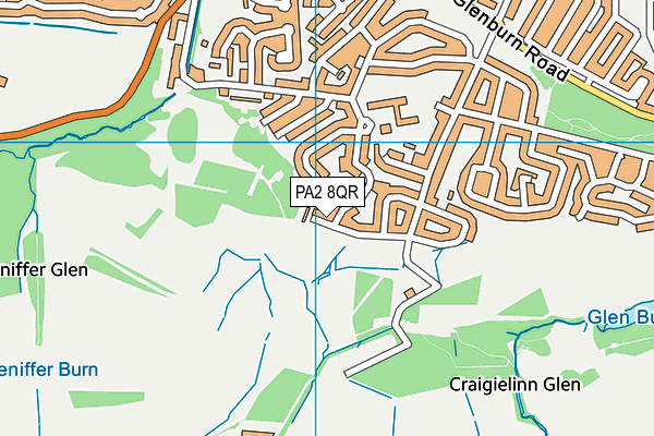 PA2 8QR map - OS VectorMap District (Ordnance Survey) PA2 8QR map - OS VectorMap District (Ordnance Survey)