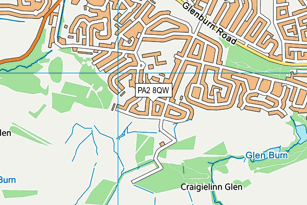 PA2 8QW map - OS VectorMap District (Ordnance Survey) PA2 8QW map - OS VectorMap District (Ordnance Survey)