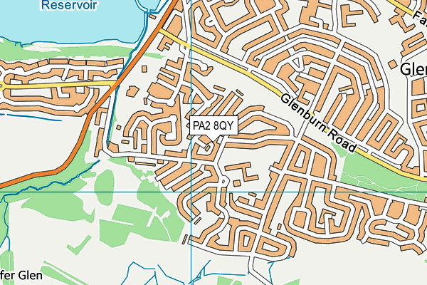 PA2 8QY map - OS VectorMap District (Ordnance Survey) PA2 8QY map - OS VectorMap District (Ordnance Survey)