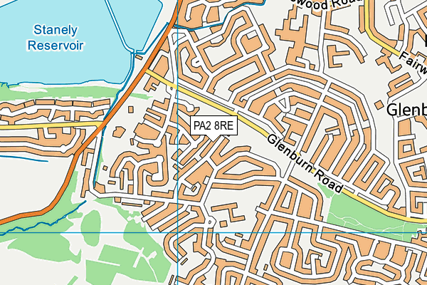 PA2 8RE map - OS VectorMap District (Ordnance Survey) PA2 8RE map - OS VectorMap District (Ordnance Survey)