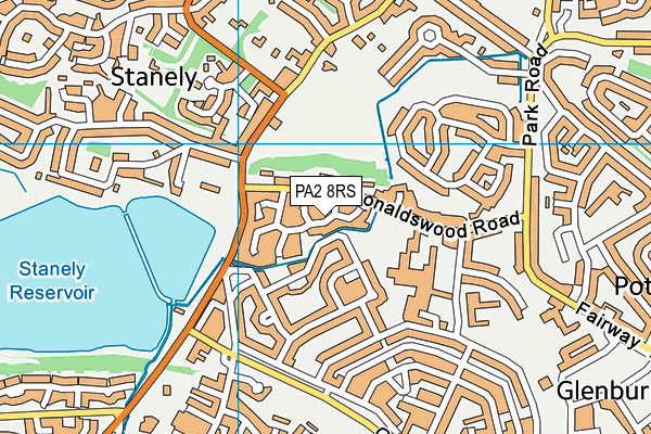 PA2 8RS map - OS VectorMap District (Ordnance Survey) PA2 8RS map - OS VectorMap District (Ordnance Survey)