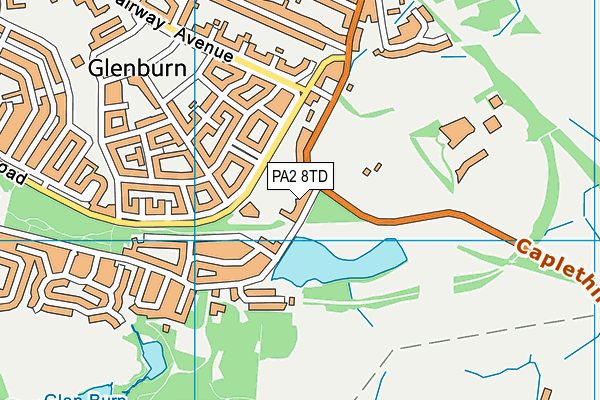 PA2 8TD map - OS VectorMap District (Ordnance Survey) PA2 8TD map - OS VectorMap District (Ordnance Survey)