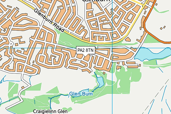 PA2 8TN map - OS VectorMap District (Ordnance Survey) PA2 8TN map - OS VectorMap District (Ordnance Survey)