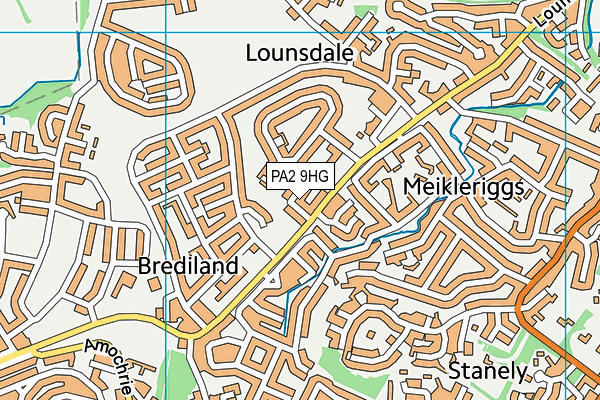 PA2 9HG map - OS VectorMap District (Ordnance Survey) PA2 9HG map - OS VectorMap District (Ordnance Survey)