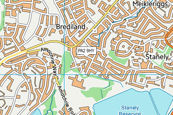 PA2 9HY map - OS VectorMap District (Ordnance Survey) PA2 9HY map - OS VectorMap District (Ordnance Survey)