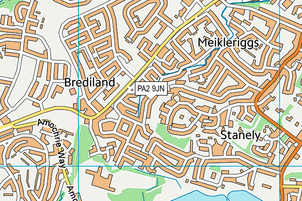 PA2 9JN map - OS VectorMap District (Ordnance Survey) PA2 9JN map - OS VectorMap District (Ordnance Survey)