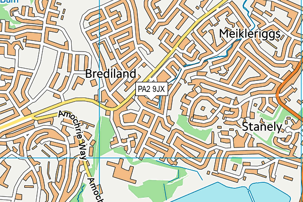 PA2 9JX map - OS VectorMap District (Ordnance Survey) PA2 9JX map - OS VectorMap District (Ordnance Survey)