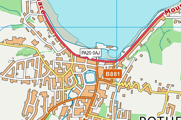 PA20 0AJ map - OS VectorMap District (Ordnance Survey)