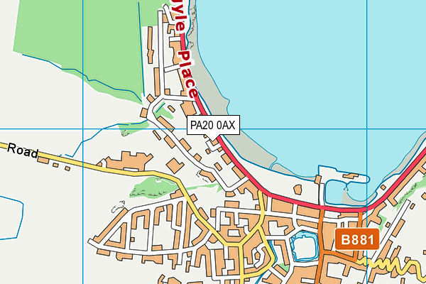 PA20 0AX map - OS VectorMap District (Ordnance Survey) PA20 0AX map - OS VectorMap District (Ordnance Survey)