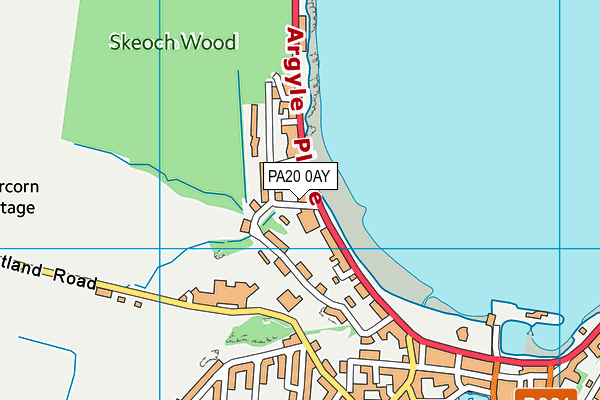 PA20 0AY map - OS VectorMap District (Ordnance Survey) PA20 0AY map - OS VectorMap District (Ordnance Survey)