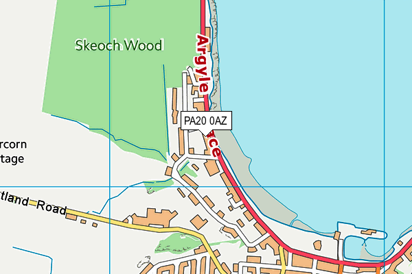 PA20 0AZ map - OS VectorMap District (Ordnance Survey)