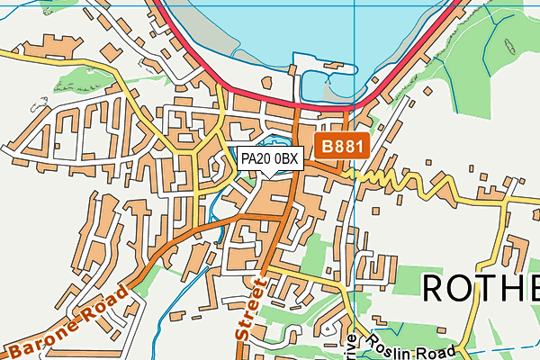 PA20 0BX map - OS VectorMap District (Ordnance Survey) PA20 0BX map - OS VectorMap District (Ordnance Survey)