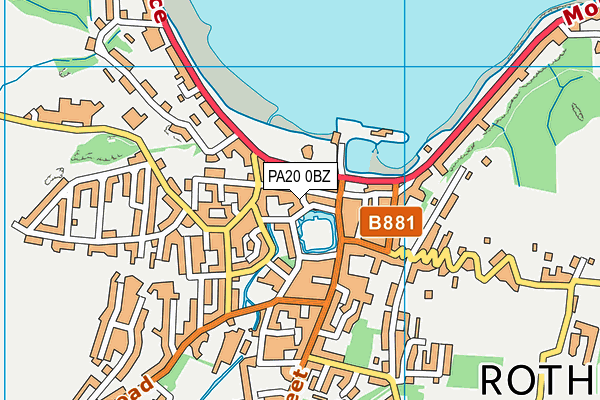 PA20 0BZ map - OS VectorMap District (Ordnance Survey)