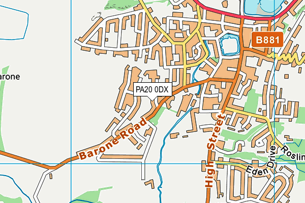 PA20 0DX map - OS VectorMap District (Ordnance Survey) PA20 0DX map - OS VectorMap District (Ordnance Survey)