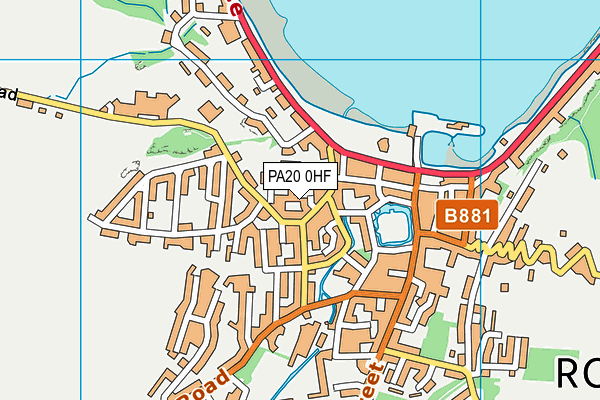 PA20 0HF map - OS VectorMap District (Ordnance Survey)